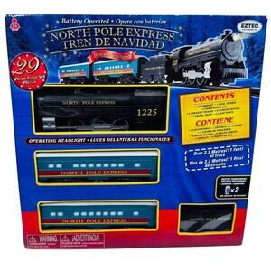 Eztec North Pole‎ Express Christmas Train Set 29 Piece, Battery Operated NIB
